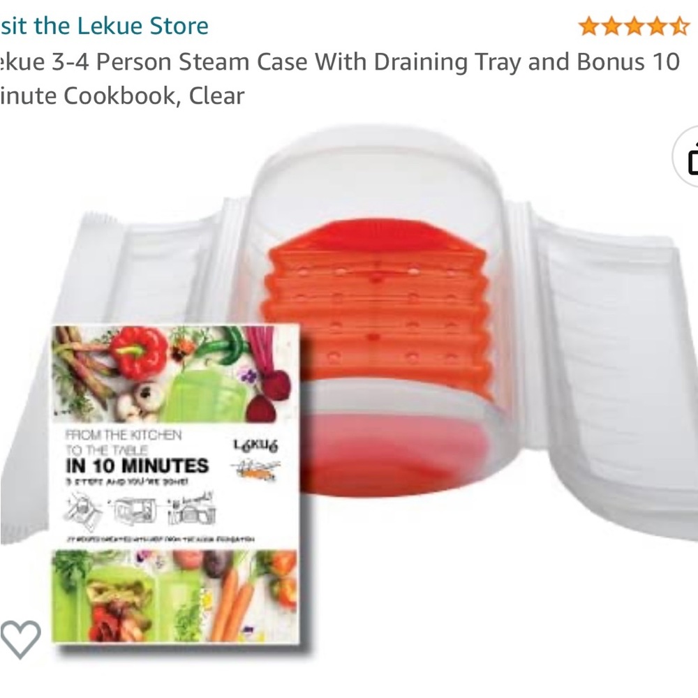Lekue steam tray and cookbook
